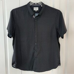 Con.Struct 4 Way Stretch Slim Button Down SS Shirt Men's XXL Polka Dot
